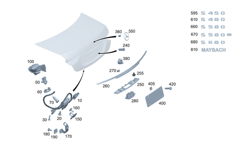 Detachable Parts/Windows for 2021 Mercedes-Benz S580 #0