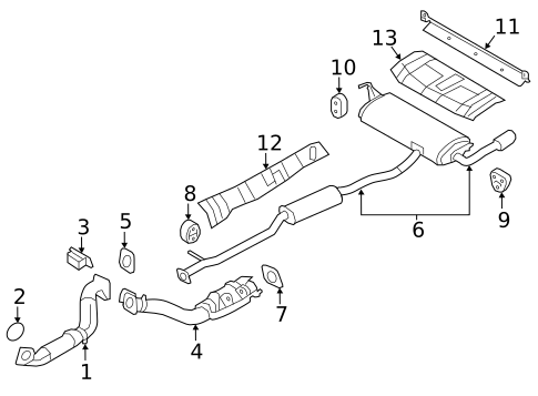 Exhaust Components for 2014 Nissan Rogue #0
