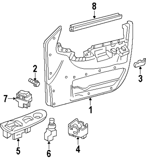 Interior Trim - Front Door for 1998 Oldsmobile Silhouette #0