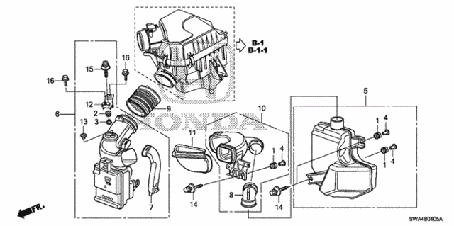 Resonator Chamber for 2007 Honda CR-V #0