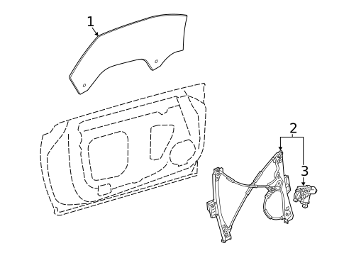 Glass - Door for 2014 Cadillac ELR #0