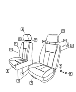 1ED351D5AA - Interior Trim: Front Seat Back, Right for Dodge: Dakota Image