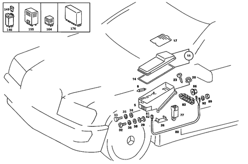 Fuse Box and Relay for 1986 Mercedes-Benz 190E #2