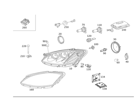Front Illumination for 2012 Mercedes-Benz S400 #0