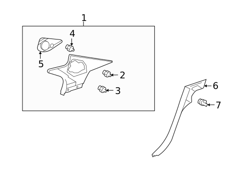 Interior Trim - Quarter Panels for 2010 Lexus LS600h #0
