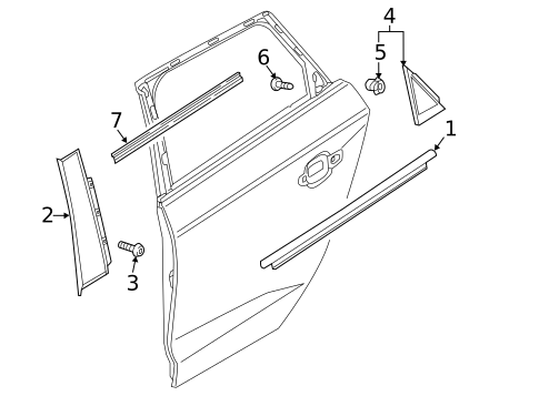 Exterior Trim - Rear Door for 2017 Audi A3 Sportback e-tron #0