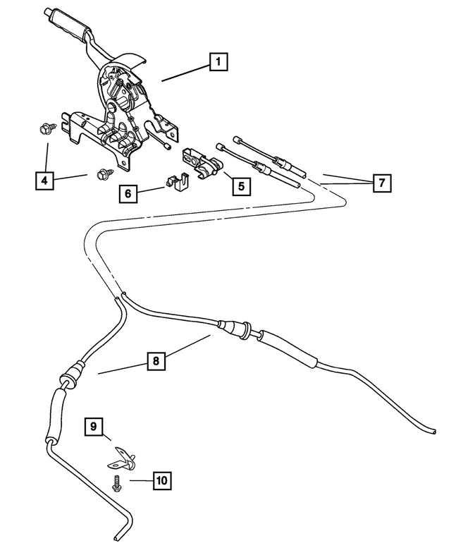 4764894AF - Parking Brake: Park Brake Lever for Mopar Image