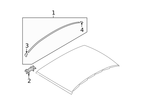 Exterior Trim - Roof for 2009 Kia Spectra5 #1