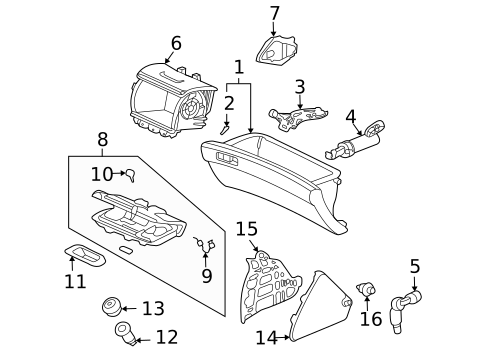 Instrument Panel Components for 2005 Honda Accord #1