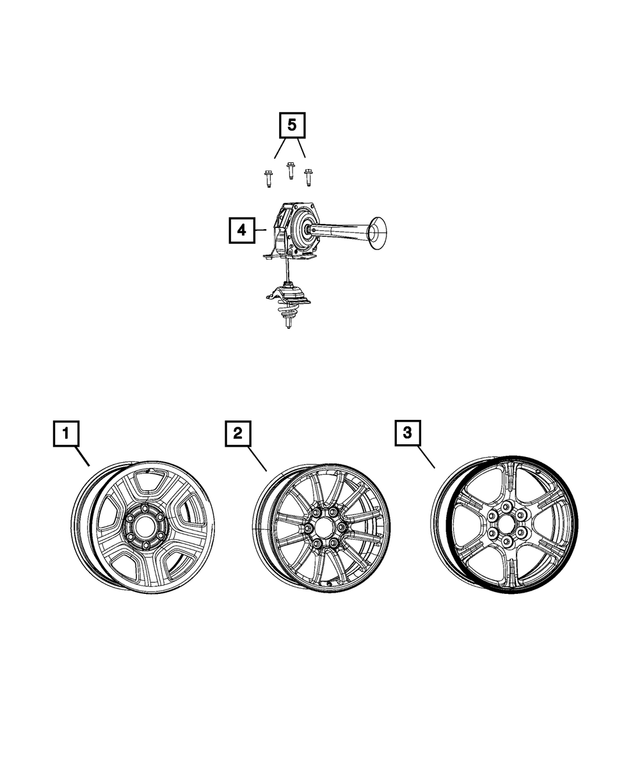 « 68266719AB – Wheels : Support De Roue De Secours Treuil pour Mopar Image »