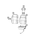 7MK01LXBAA - Interior Trim: Front Seat Back Cover for Ram: ProMaster 1500, ProMaster 2500, ProMaster 3500, ProMaster EV Image