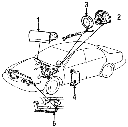 Air Bag Components for 1997 Lincoln Continental #0