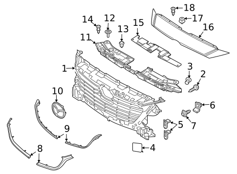 Grille & Components for 2018 Mazda 3 #1