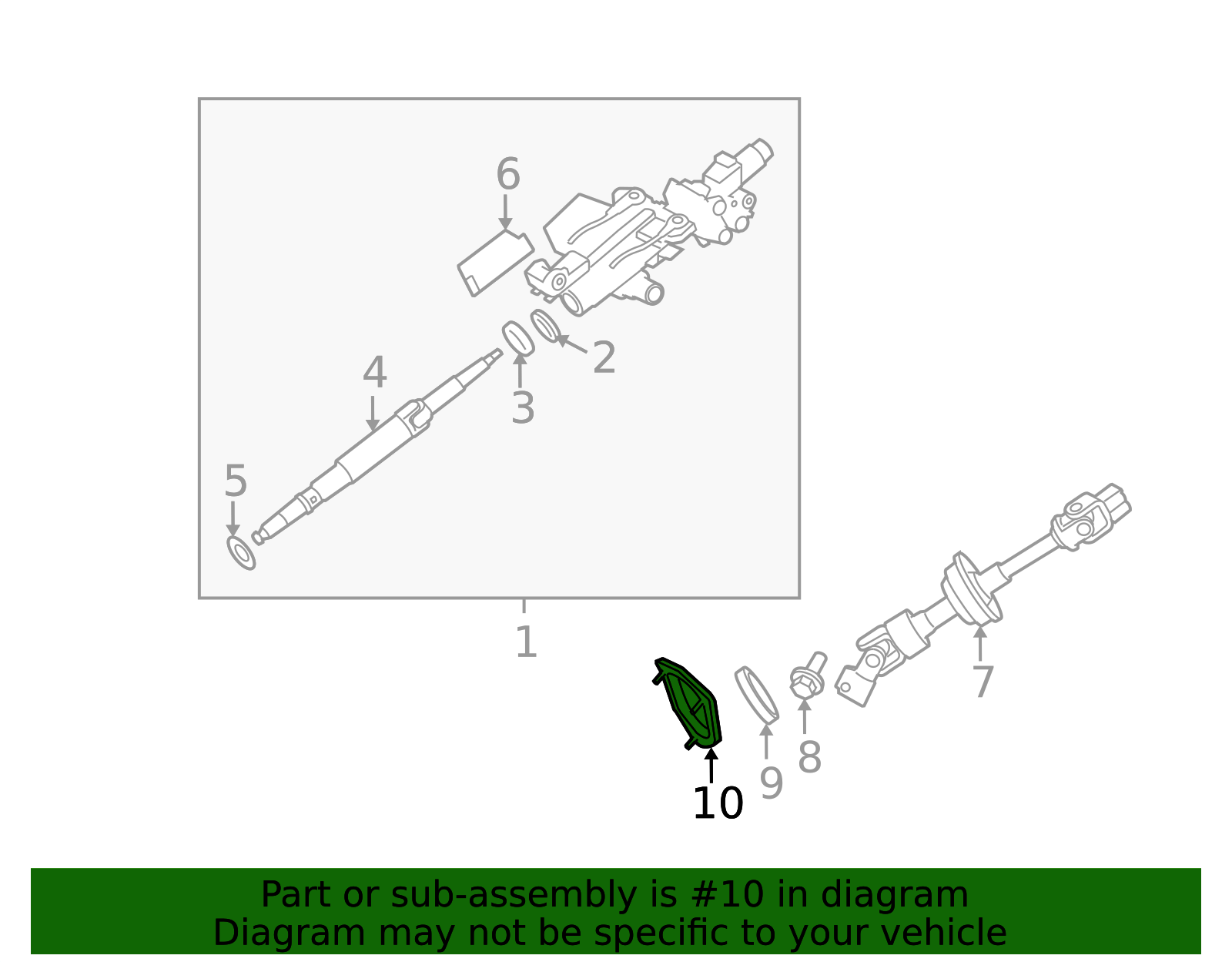 45025-33110 - High-Quality Steering Coupling Boot for 2007-2012 Lexus ...