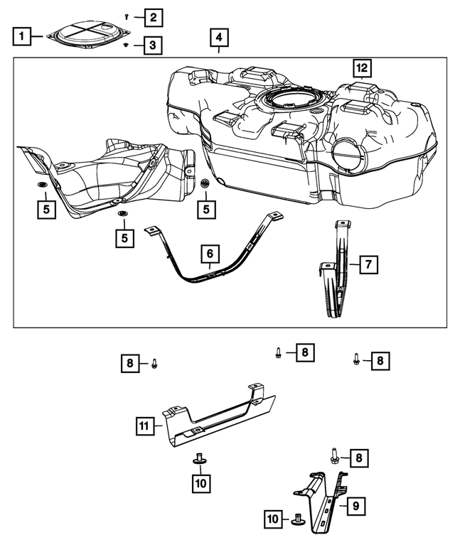 68073772AA - Fuel and Accelerator Pedal: Fuel Pump Access Cover for Mopar Image