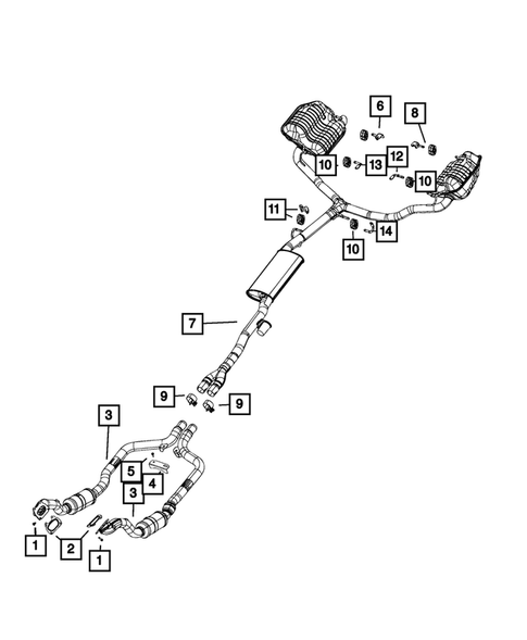 Exhaust System for 2018 Dodge Charger #1
