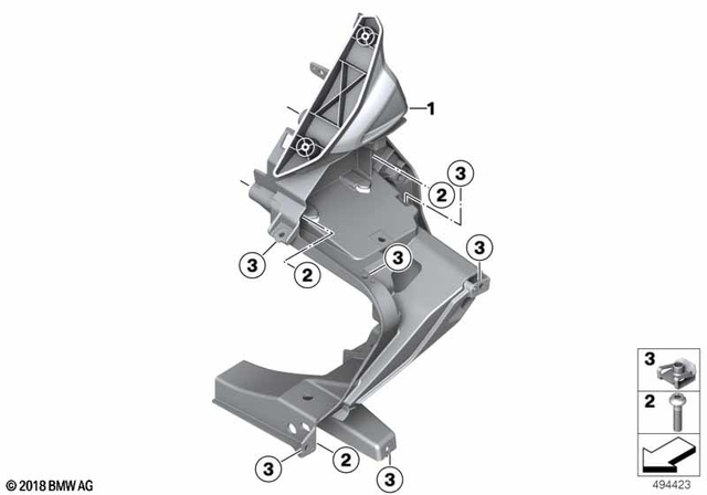46638566836 - : Trim Bracket, Right for BMW-Motorrad Image