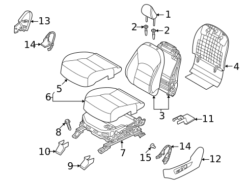 Driver Seat Components for 2022 INFINITI QX50 #0