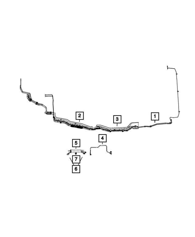 68475639AB - Fuel and Accelerator Pedal: Fuel And Brake Tube Bundle for Mopar Image image
