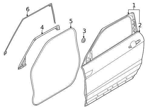 Door & Components for 2012 Land Rover Range Rover Evoque #1