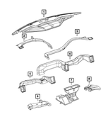 68050665AA - Air Conditioners and Heaters: Demister Duct for Dodge: Ram 1500, Ram 2500, Ram 3500 | Ram: 1500, 1500 Classic, 2500, 3500 Image