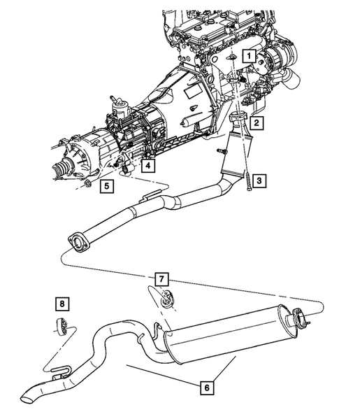 Exhaust System for 2005 Jeep Liberty #1