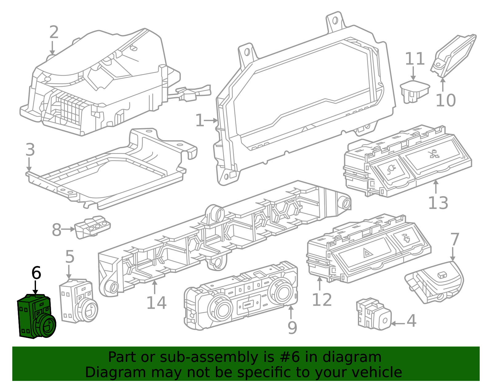 2024-2025 GMC Ride Control Switch 85745655 GM | GMPartsDirect.com