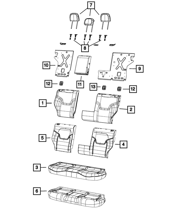 6EN06PS4AA - : Rear Headrest, Center for Mopar Image