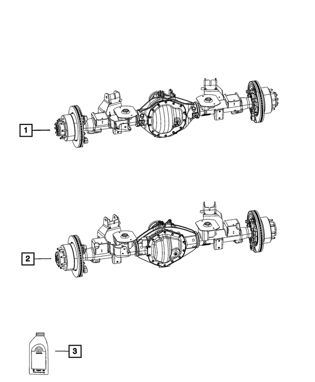68721238AB - Differential and Drive Line: Rear Complete Axle Assembly for Mopar Image image