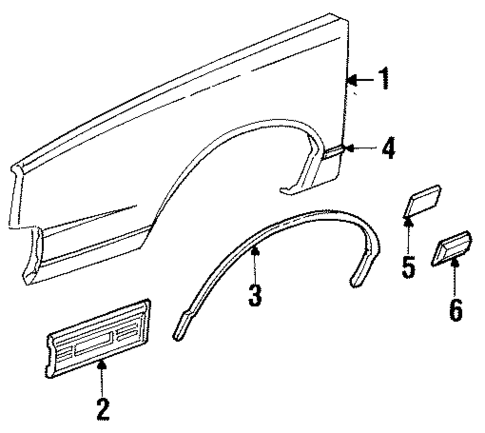 Fender & Components for 1989 Pontiac 6000 #0
