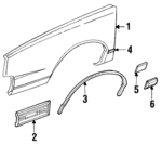 20410836 - Body: Molding for Pontiac: 6000, Phoenix, T1000 Image image