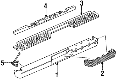 Bumper & Components - Rear for 1995 GMC Suburban K2500 #0