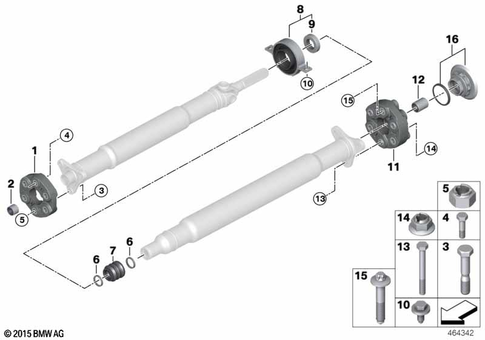 Prop Shaft, Single Components for 2018 BMW 640iX #0