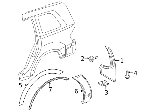 Exterior Trim - Quarter Panel for 2009 Mercedes-Benz GL550 #0
