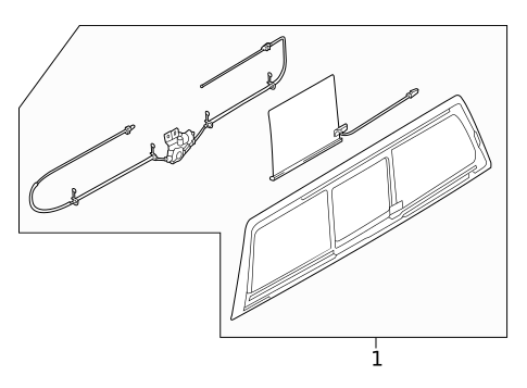 Glass & Hardware - Back for 2022 Ford F-350 Super Duty #1