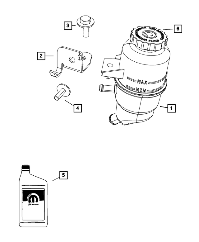 6104352AA - Steering: Hex Head Screw And Washer for Mopar Image