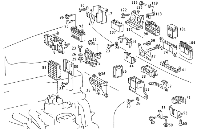 1245454340 - Electrical Equipment and Instruments: Holder for Mercedes-Benz Image image