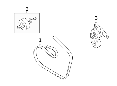 Accessory Drive Belt System Components for 2010 Suzuki Grand Vitara #0