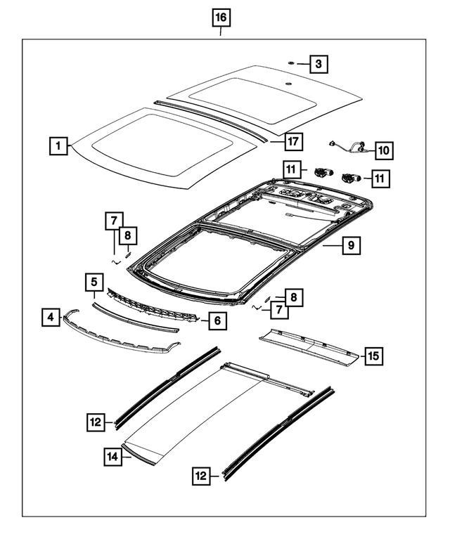 68119732AA - Electrical: Wind Deflector Spring for Mopar Image image