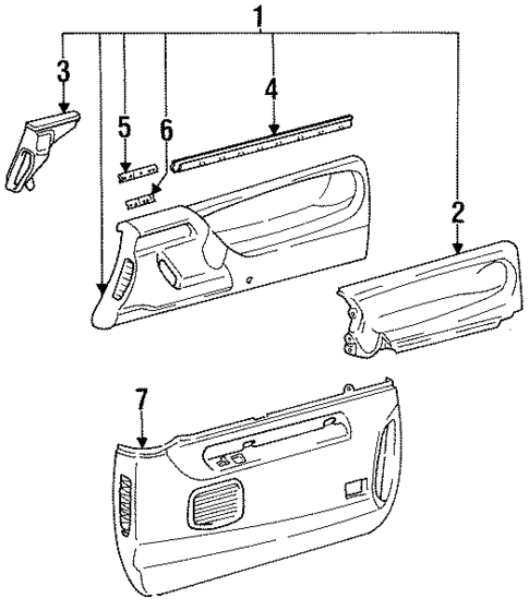 Interior Trim - Door for 1993 Toyota Previa #0