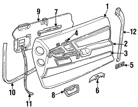 Interior Trim - Door for 1991 BMW 850i #0