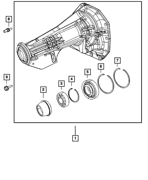 Case, Extension, Oil Pan, and Indicator (Dipstick) for 2009 Dodge Dakota #1