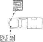 MD137662 - Body: Emission Label for Mitsubishi: Mighty Max Image