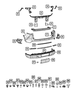 6XX83GXHAB - Frame, Bumper and Fascia: Bumper Cover for Mopar Image
