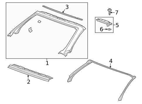Windshield Header & Components for 2014 Chevrolet Camaro #0