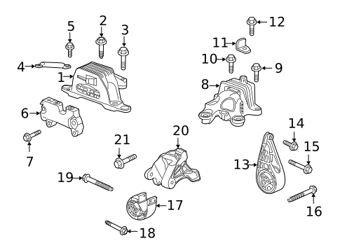 Engine & Trans Mounting for 2025 Cadillac XT5 #0