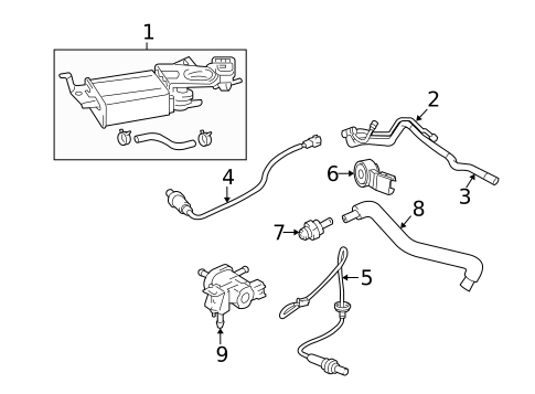 Emission System for 2009 Toyota Matrix #0
