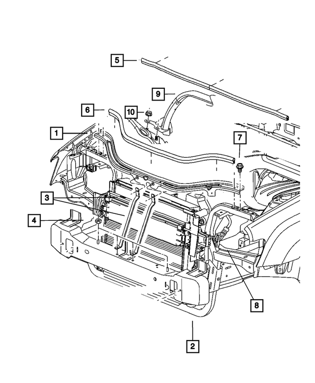 55396821AC - Cooling: Air Bag Bracket for Mopar Image