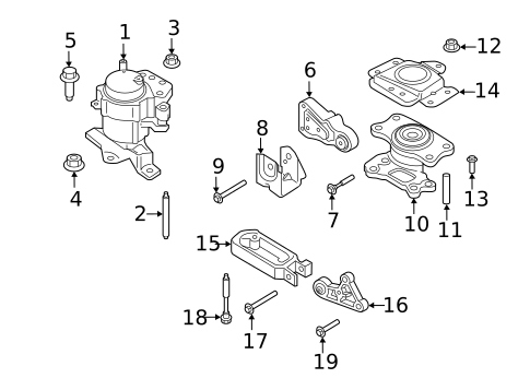 Engine & Trans Mounting for 2019 Lincoln MKZ #0