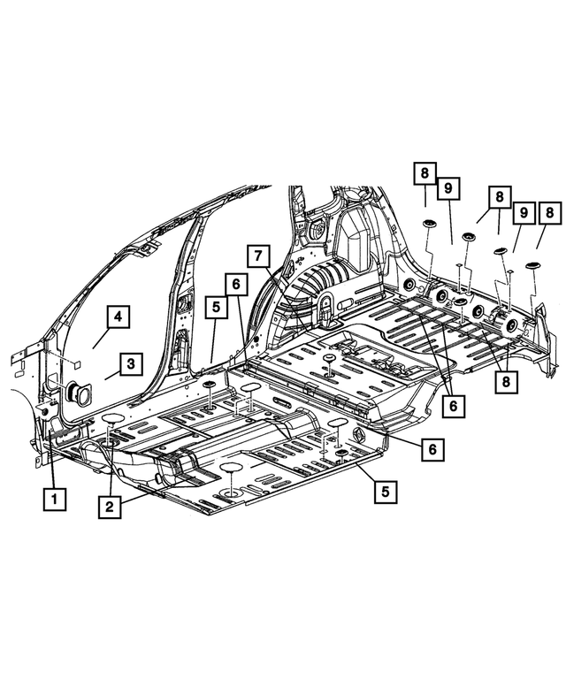5027154AA - Body Sheet Metal Except Doors: Cowl Side Plug, Right for Mopar Image